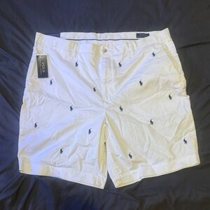 Polo by Ralph Lauren White Embroidered Men's Shorts